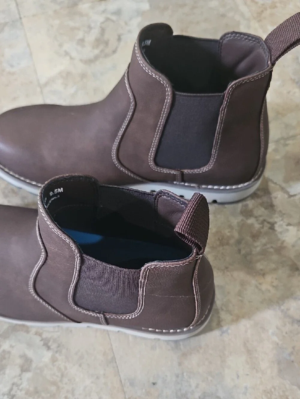 Dockers Men's Dark Brown Chukka Chelsea Boots, 9.5